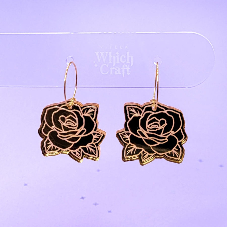 Golden Rose Earrings