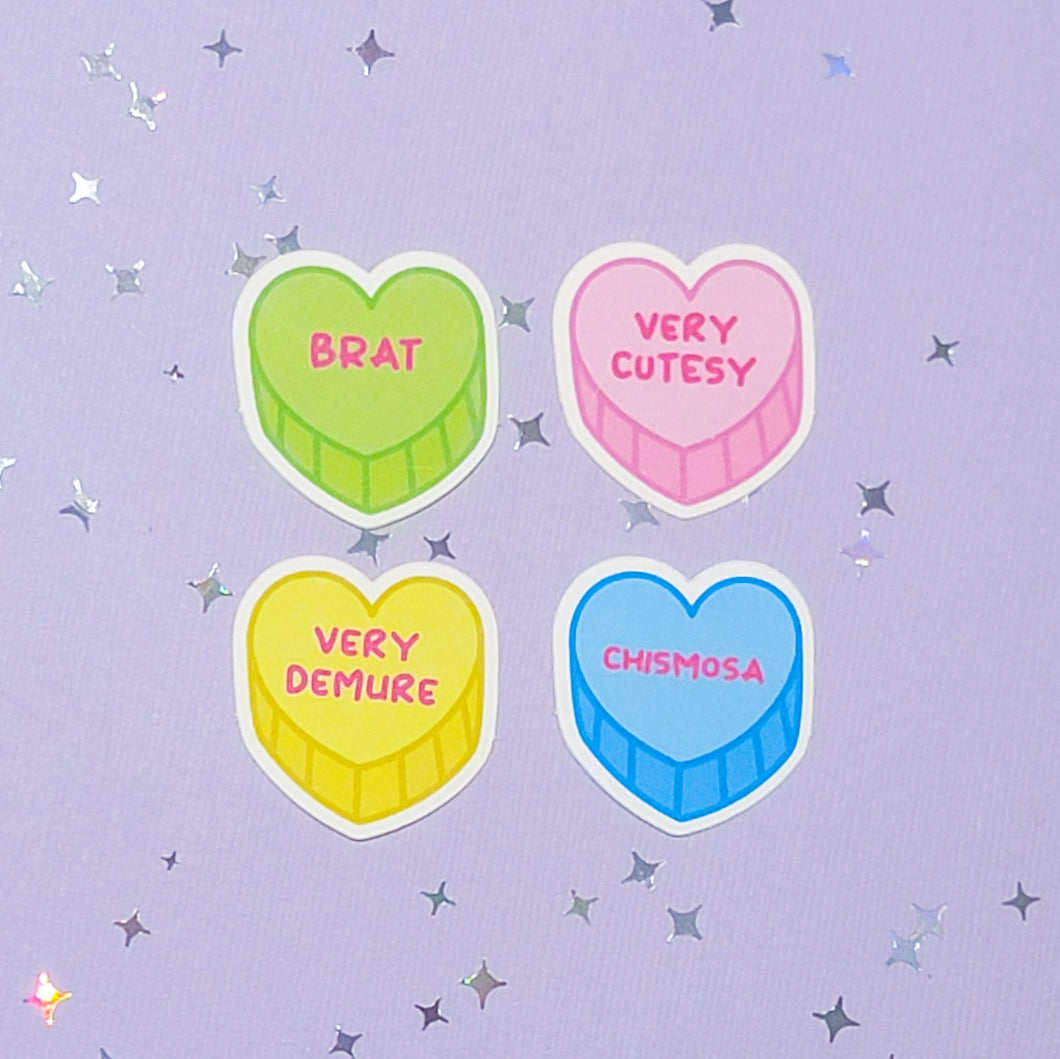 Mini Convo Hearts Sticker