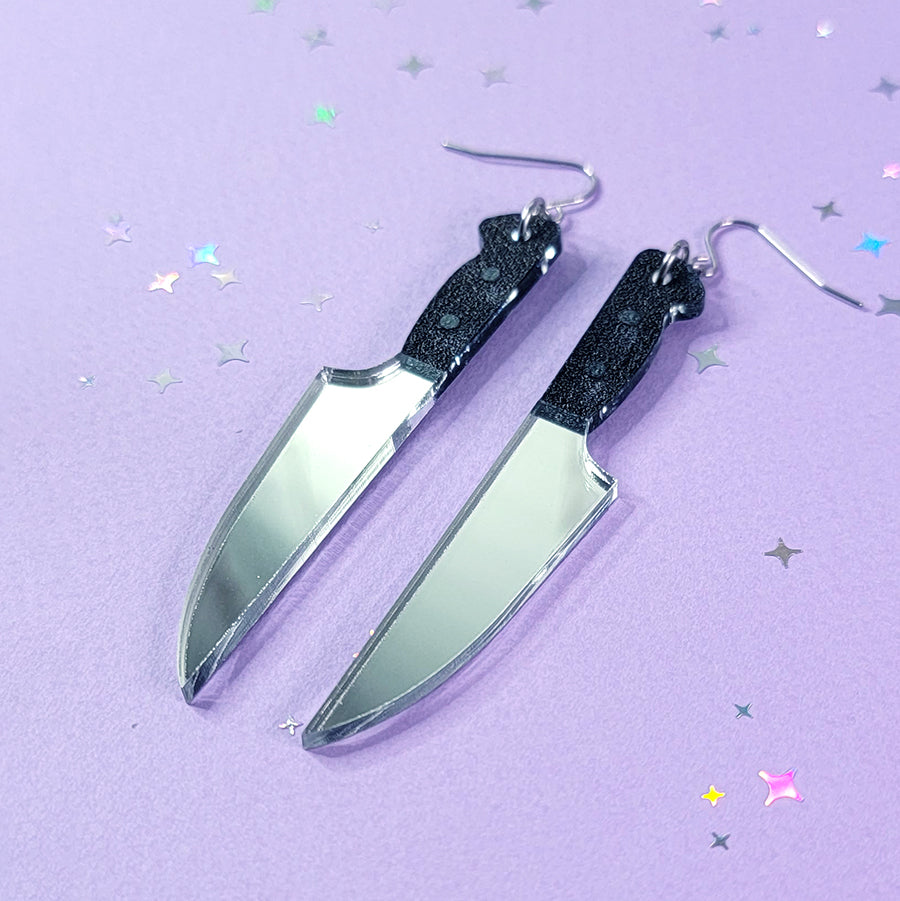 Mirrored Knife Earrings