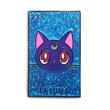 Load image into Gallery viewer, La Luna Pin (Glitter Background)
