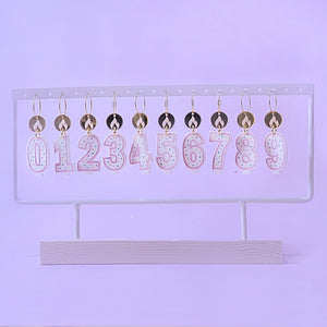 Birthday Number Candle Earrings