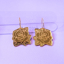 Load image into Gallery viewer, Golden Rose Earrings
