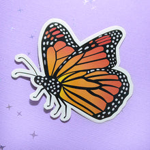 Load image into Gallery viewer, Sticker of a monarch butterfly. 
